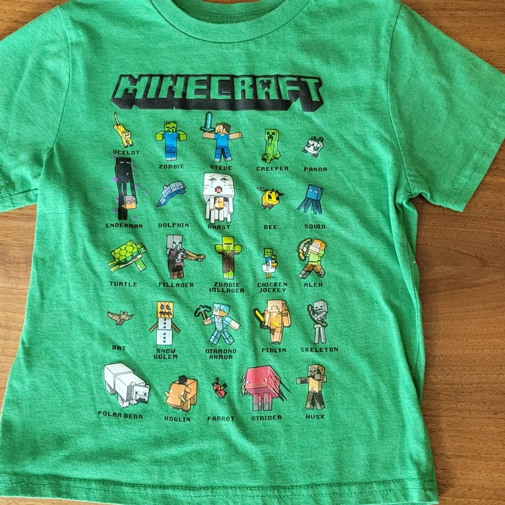 Minecraft Green Kids T-Shirt